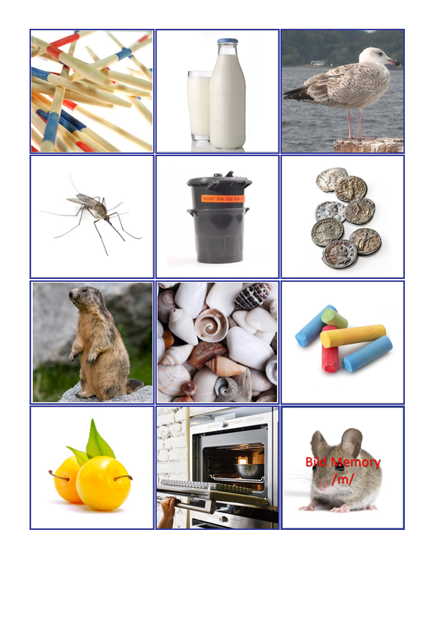 Laut-Bild-Memory – Laut M | Sprachförderung & Aphasie-Training mit 23 Bildpaare