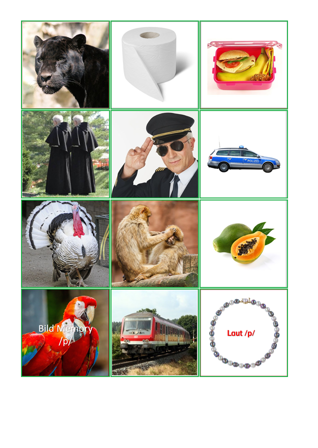 Laut-Bild-Memory – Laut P | Sprachförderung & Aphasie-Training mit 23 Bildpaare