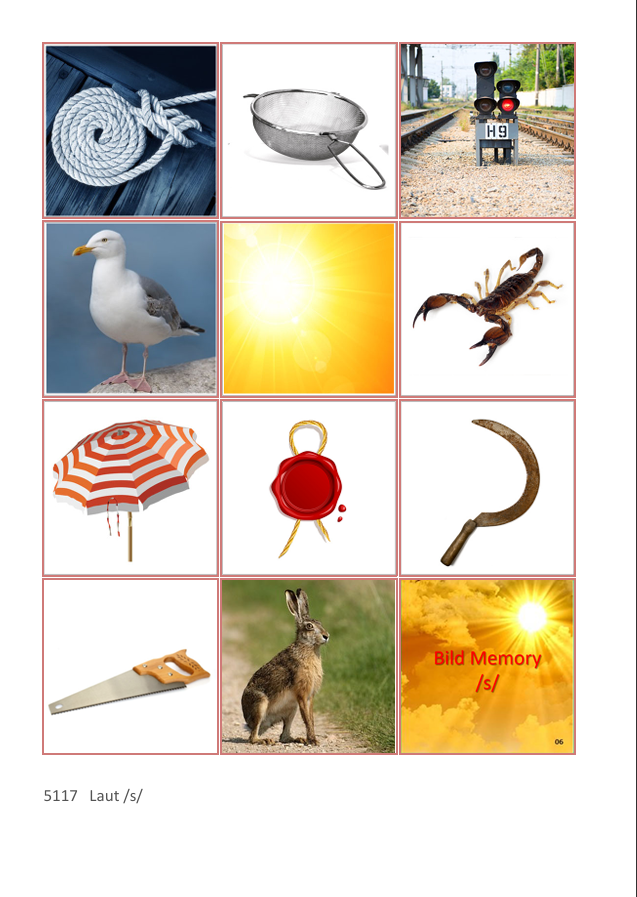 Laut-Bild-Memory – Laut S | Sprachförderung & Aphasie-Training mit 23 Bildpaare