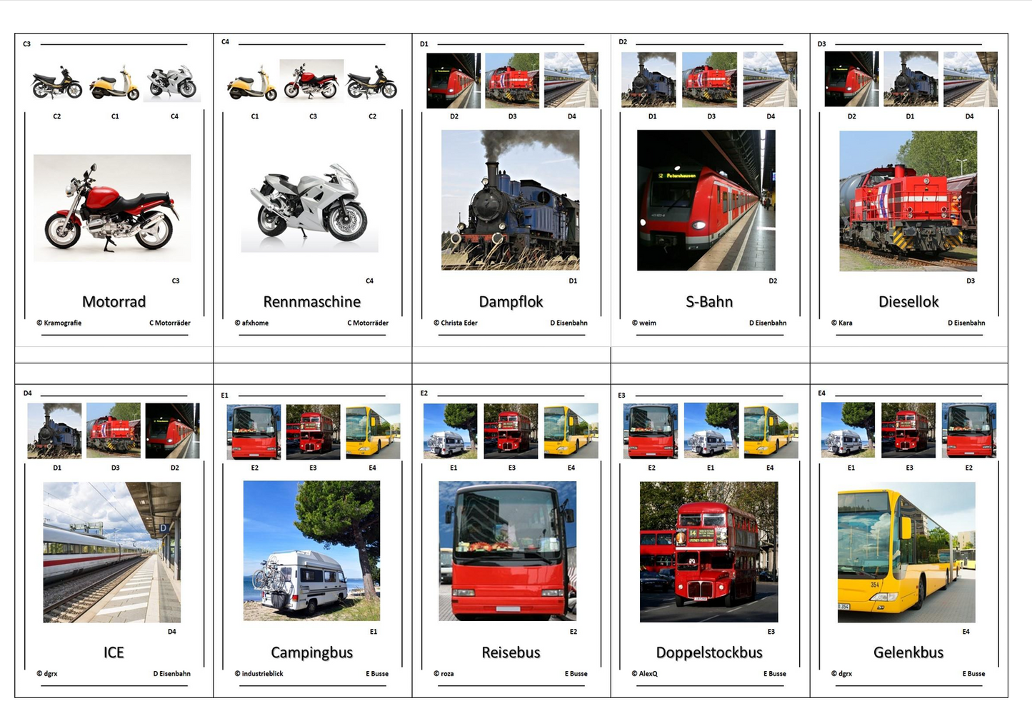 Quartett des Wissens – Welt der Straßen und Schienen | Lernspiel mit 32 Karten aus stabilem 250g Papier (90 × 57 mm)