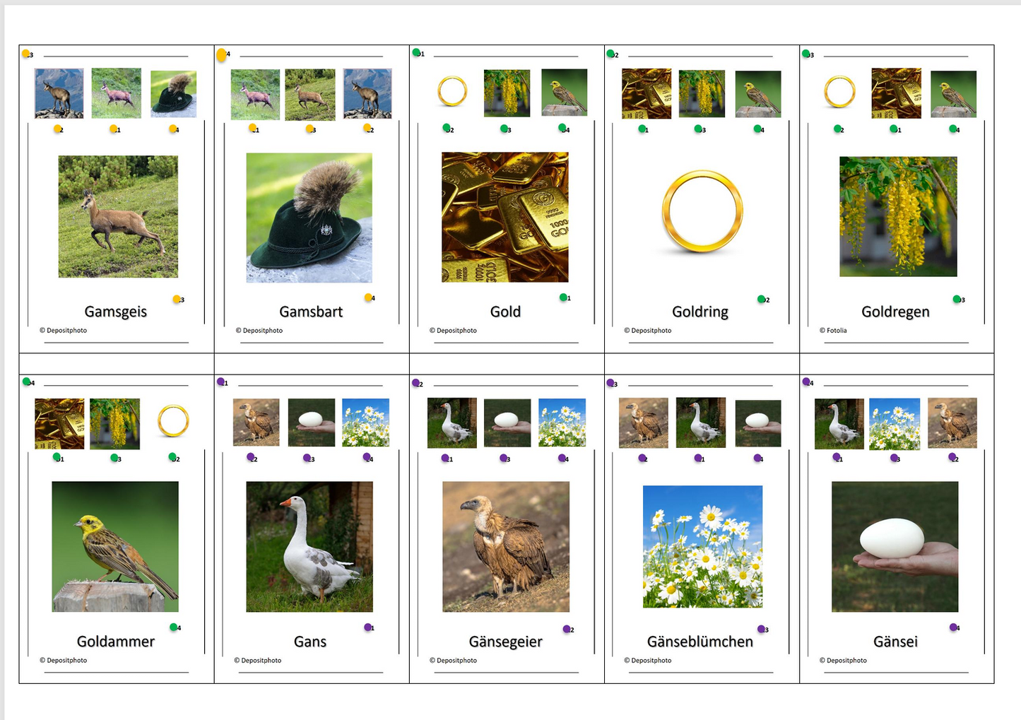 Laut-Quartett – Laut /g/ | Lernspiel mit 32 Karten aus stabilem 250g Papier (90 × 57 mm)