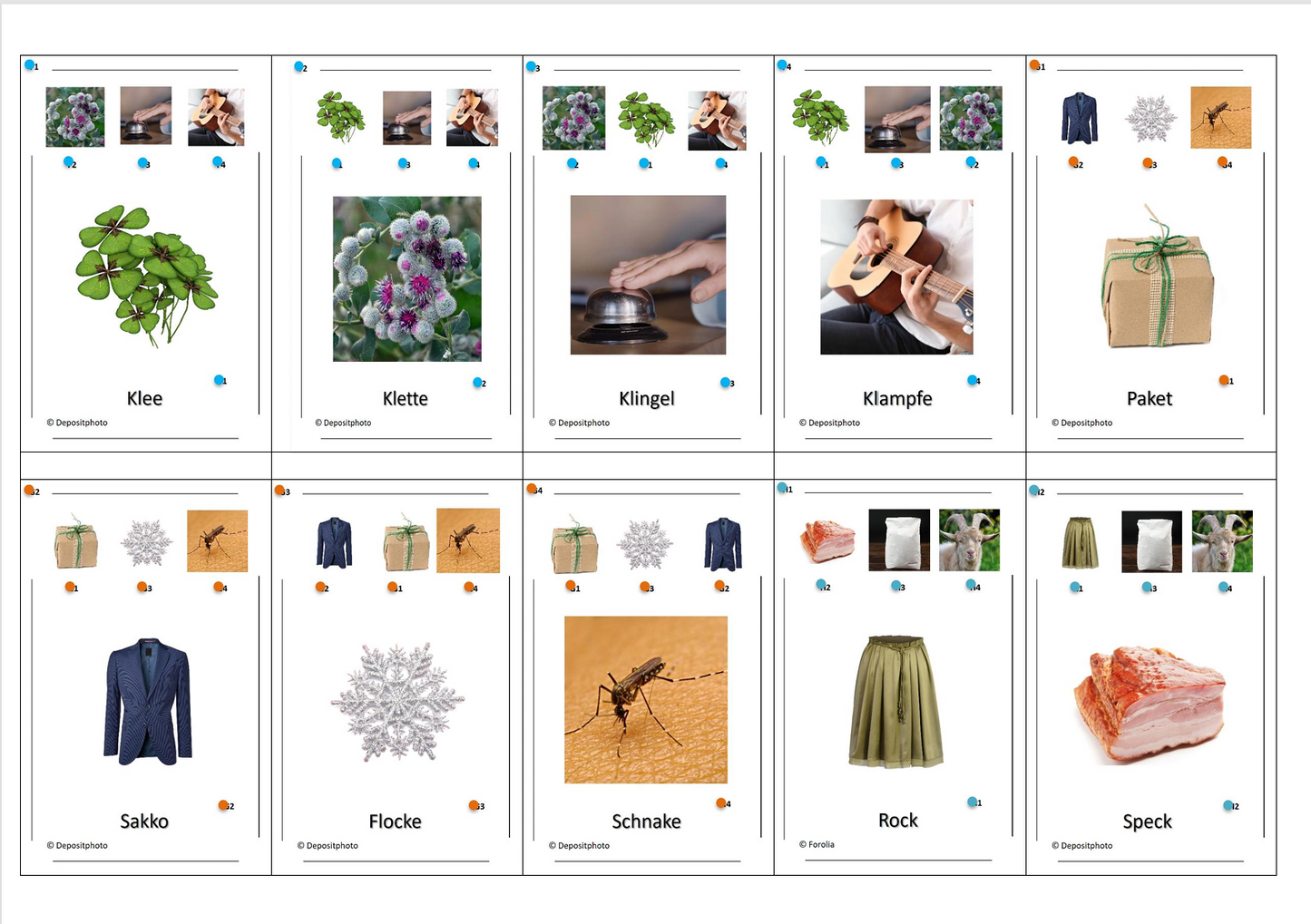 Laut-Quartett – Laut /k/ | Lernspiel mit 32 Karten aus stabilem 250g Papier (90 × 57 mm)