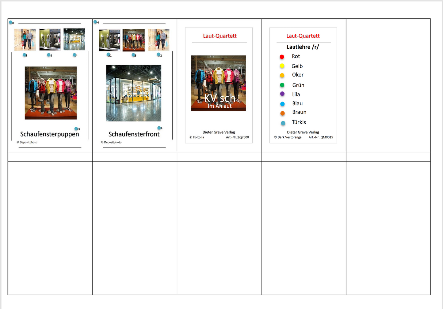 Laut-Quartett – Konsonantenverbindung „sch“ im Anlaut | Lernspiel mit 32 Karten aus stabilem 250g Papier (90 × 57 mm)