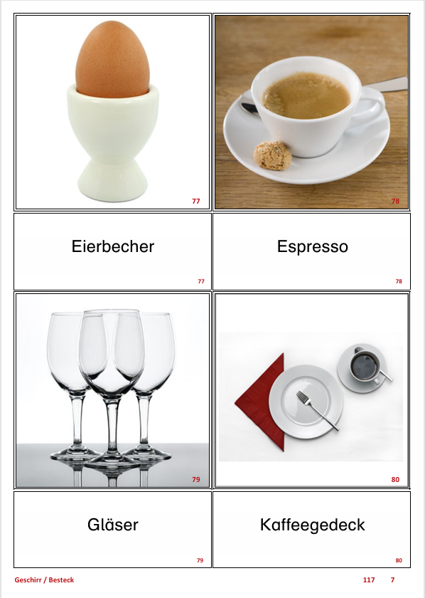 ATLANTIS – [Geschirr & Besteck] | Sprachförderung & Aphasietraining mit 20 Karten