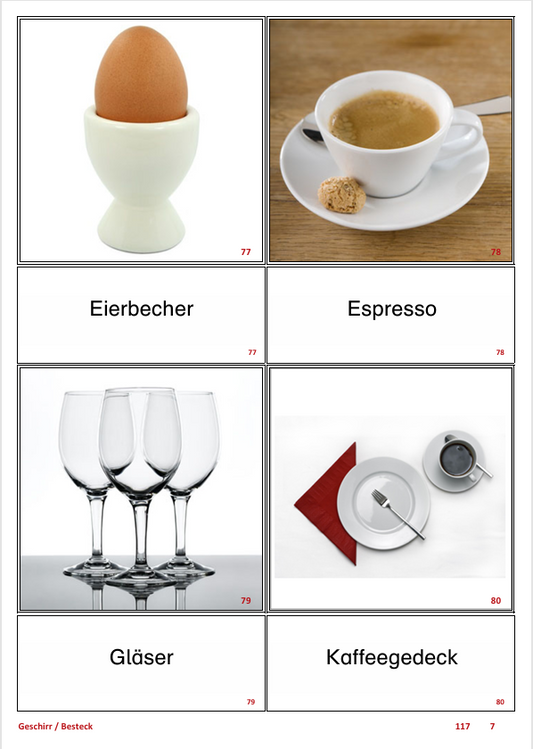 ATLANTIS – [Geschirr & Besteck] | Sprachförderung & Aphasietraining mit 20 Karten