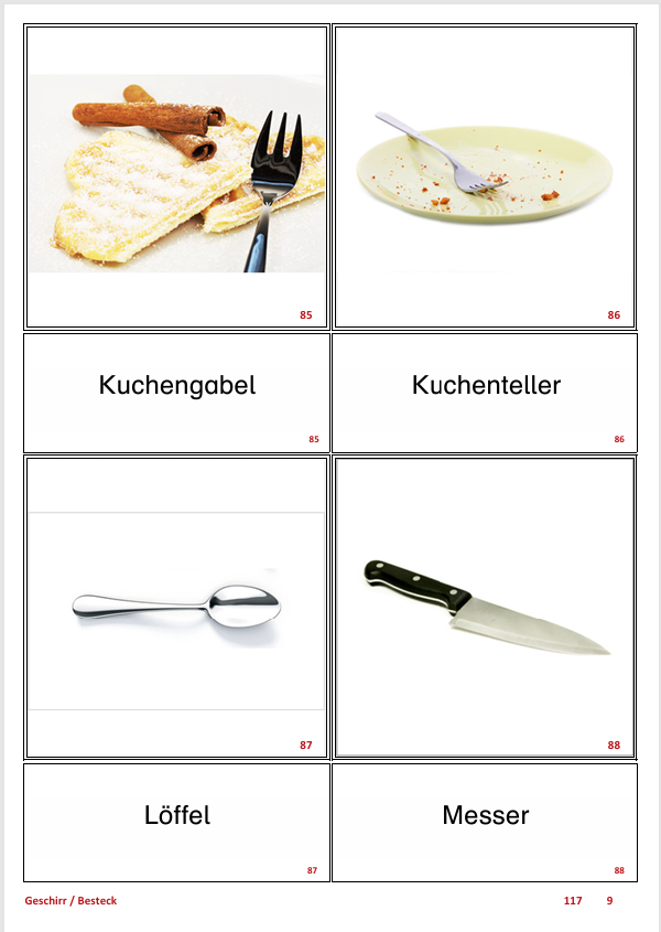 ATLANTIS – [Geschirr & Besteck] | Sprachförderung & Aphasietraining mit 20 Karten