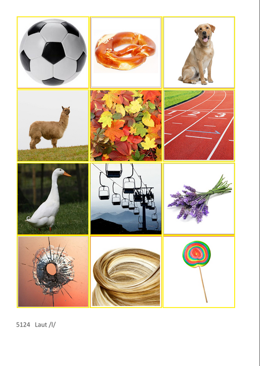 Laut-Bild-Memory – Laut L | Sprachförderung & Aphasie-Training mit 23 Bildpaare