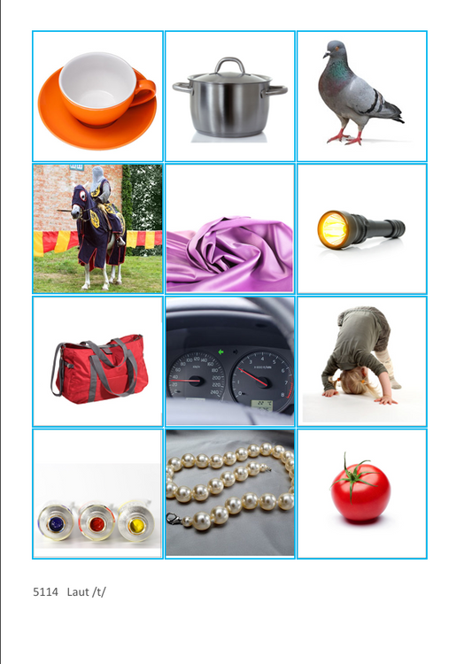 Laut-Bild-Memory – Laut T | Sprachförderung & Aphasie-Training mit 23 Bildpaare