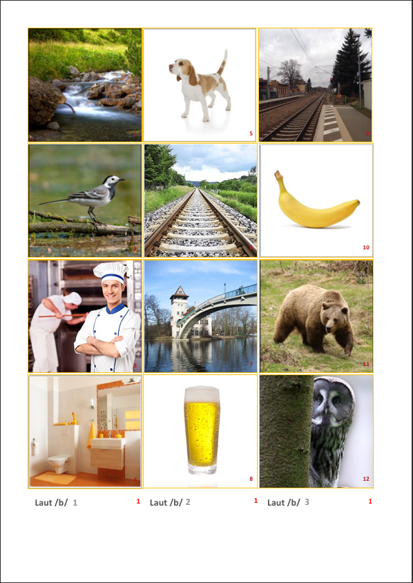 Laut-Bild-Memory – Laut B | Sprachförderung & Aphasie-Training mit 23 Bildpaaren